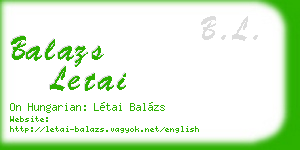 balazs letai business card